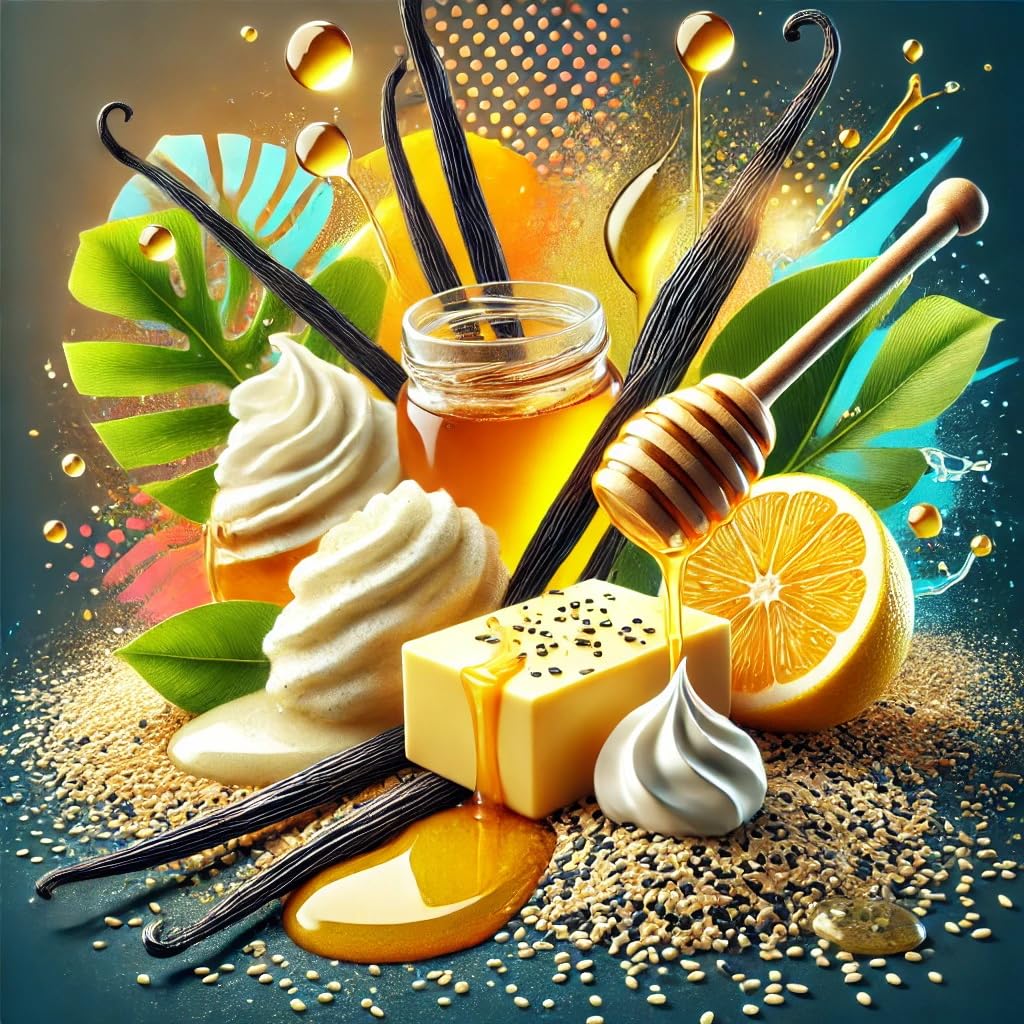 Sesame & Honey Bliss - Sesame, Honey, Vanilla, Butter & Lemon Aroma Concentrate - Vegan - Sasami - 100 ml – Bild 3