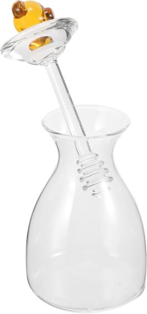 MAGICLULU Honigglas aus Glas mit De...