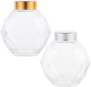 Transparentes Honigglas aus Glas mi...