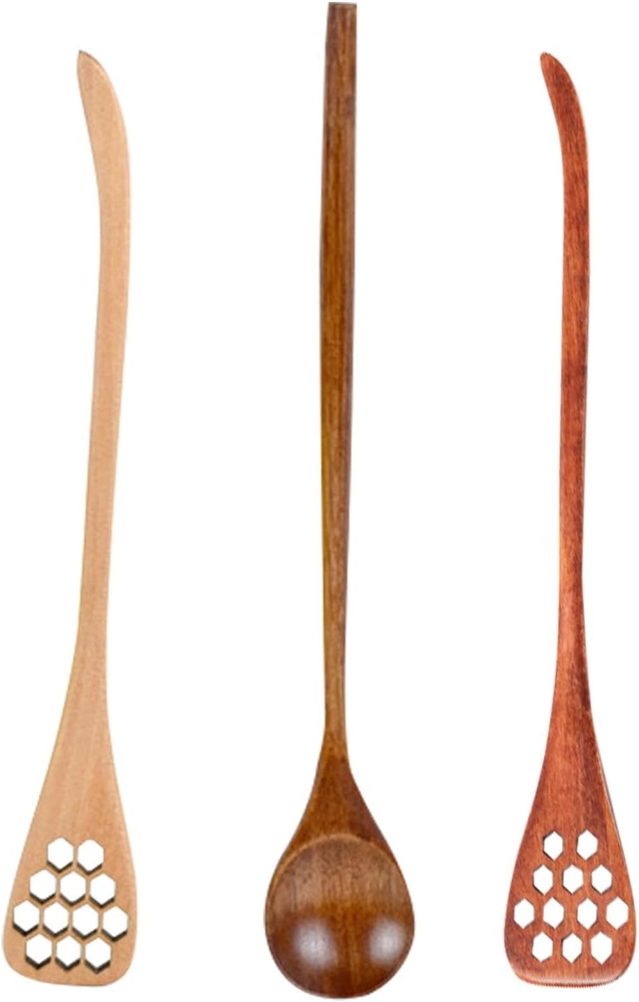 Wooden Honey Spoon | Honey Jar Honey Spoon Stirring Stick Stirring Rod - Multifunctional Honey Glass Mixing Spoon for Holidays, Lovers, Families – Bild 6