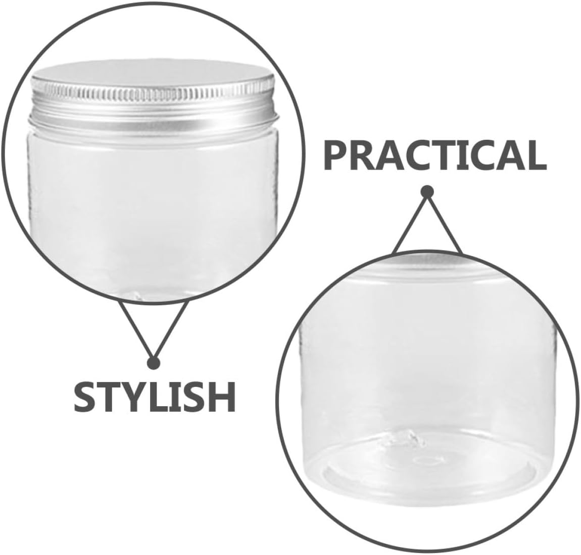 MAGICLULU 12 Stück pack Kleiner Einmachgläser aus Aluminium mit Transparentem Design 200ml Verschließbare Küchen Marmeladengläser für Sichere Aufbewahrung mit Silbernem Deckel – Bild 7