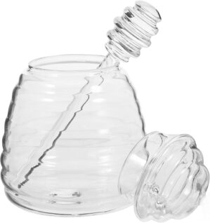 Angoily Honigglas Glas Honigtopf Mi...