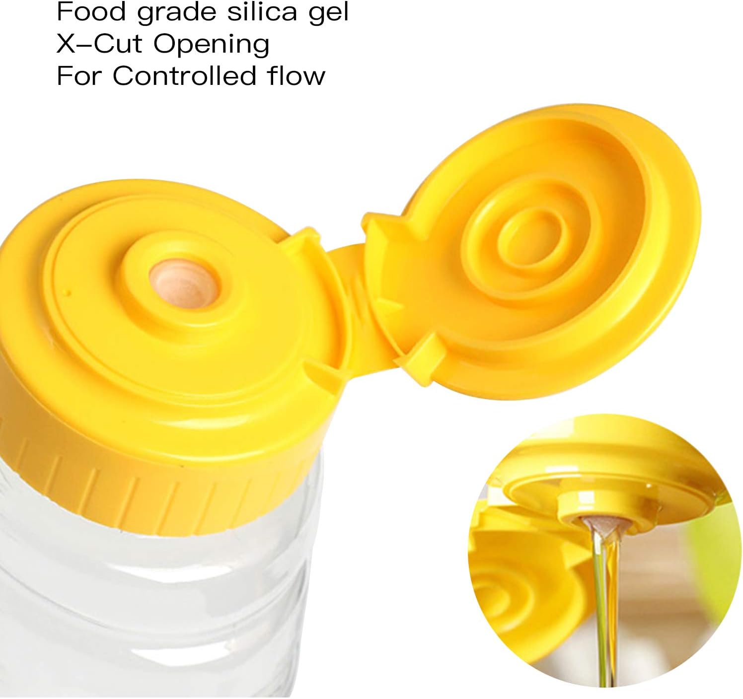 Lainrrew 6 Pack 12oz Honey Jars, Plastic Honey Bottles, Clear Empty Honey Dispenser, Squeeze Honey Bottle with Leakproof Flip Lid for Storage and Dispensing (12oz) – Bild 5