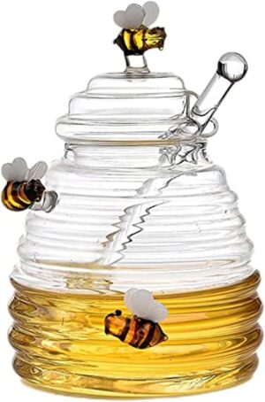 Glass Honey Pot – Honey Jar w...