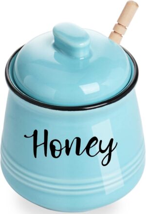 HAOTOP Farmhouse Porcelain Honey Ja...