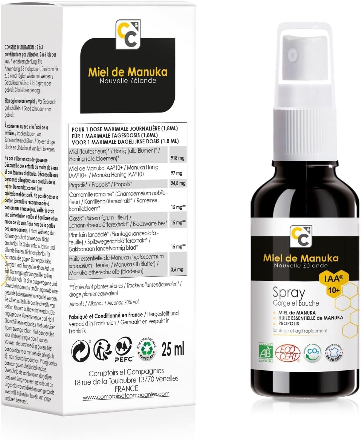 Manuka Honey IAA10+ Throat Spray (25ml) – Bild 2