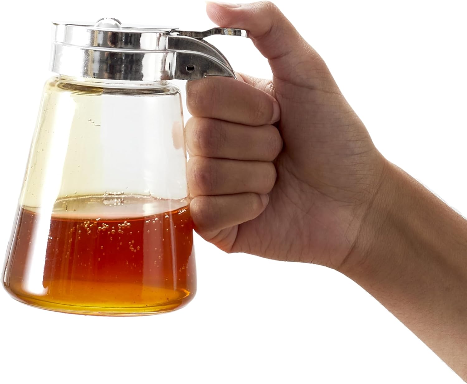 Saveur et Degustation KA1410 Transparent Glass Honey Pourer - 300 ml, 12 x 8.5 x 13 cm – Bild 3