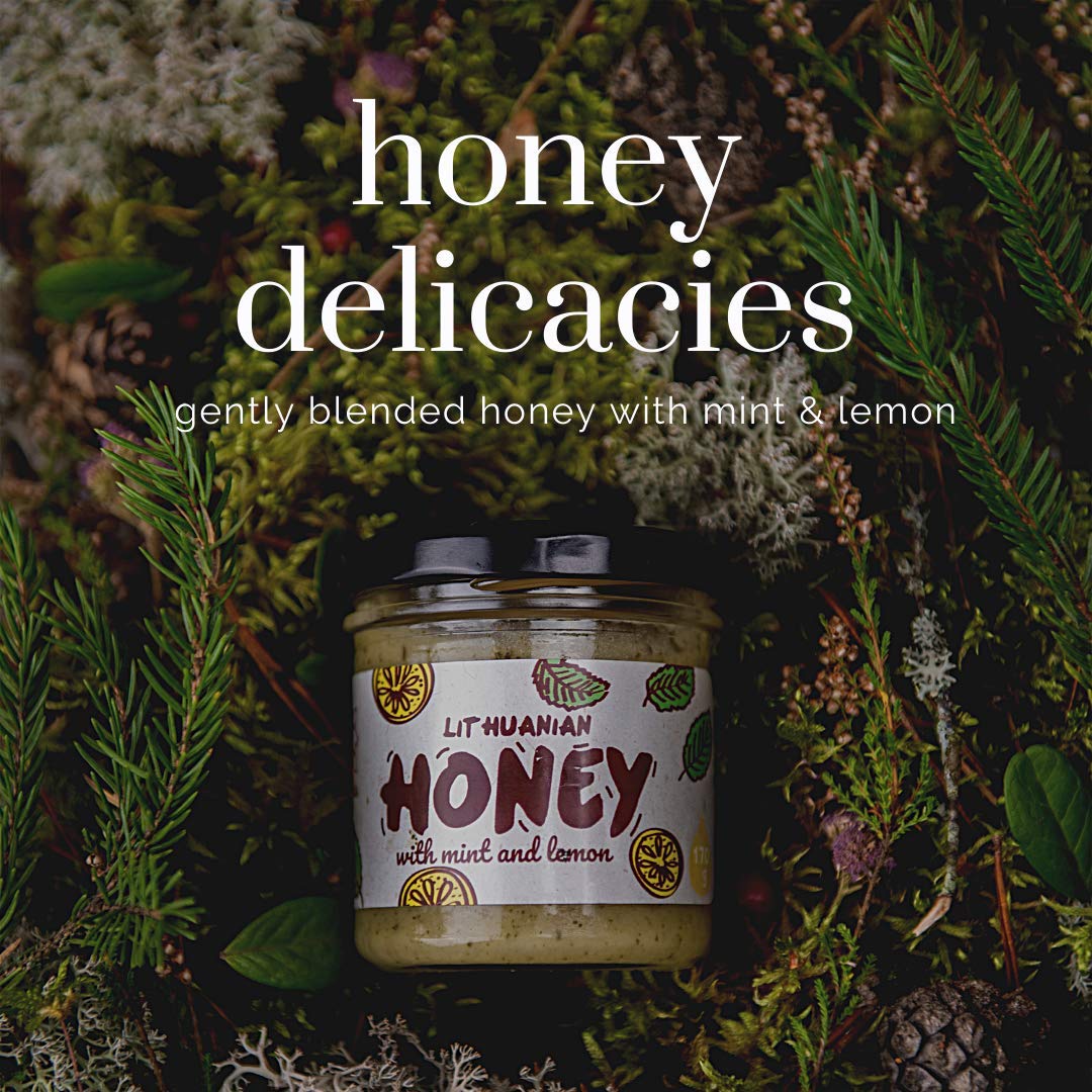 Pure Raw Honey with Lemon and Mint Organic Wildflower 100% Natural, 170 g Unfiltered Unheated from Non-Vacuum-fed Bees with High Concentration of Protein Minerals – Bild 9