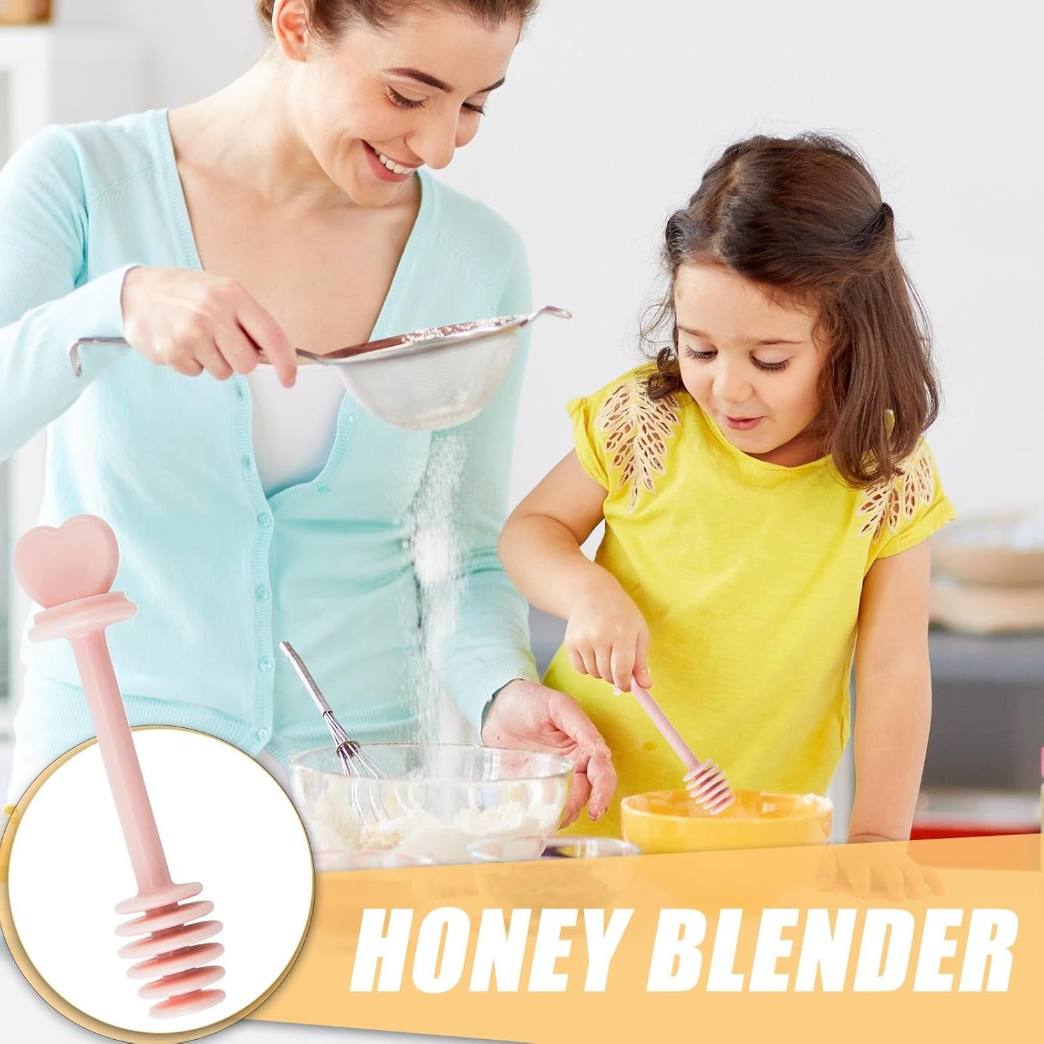 Tragbarer Honiglöffel, Kaffee-/Tee-Rührer, 16 x 2 cm, wiederverwendbarer Honiglöffel für Getränke, Edelstahl-Löffel mit komfortablem Griff, Küchenhelfer, für Herren, Damen, Kinder – Bild 6