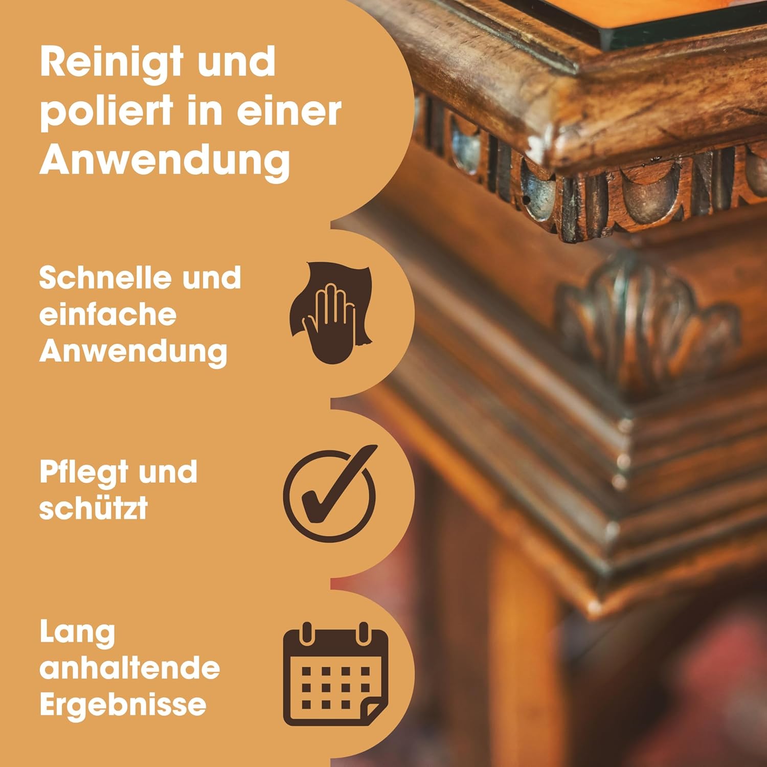 Furniture Clinic Beeswax Polish for Wood and Furniture - 200ml - Natural Beeswax for All Wood Types and Colours (Clear) – Bild 3