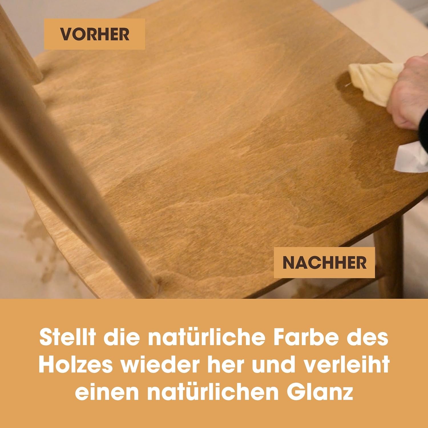 Furniture Clinic Beeswax Polish for Wood and Furniture - 200ml - Natural Beeswax for All Wood Types and Colours (Clear) – Bild 7