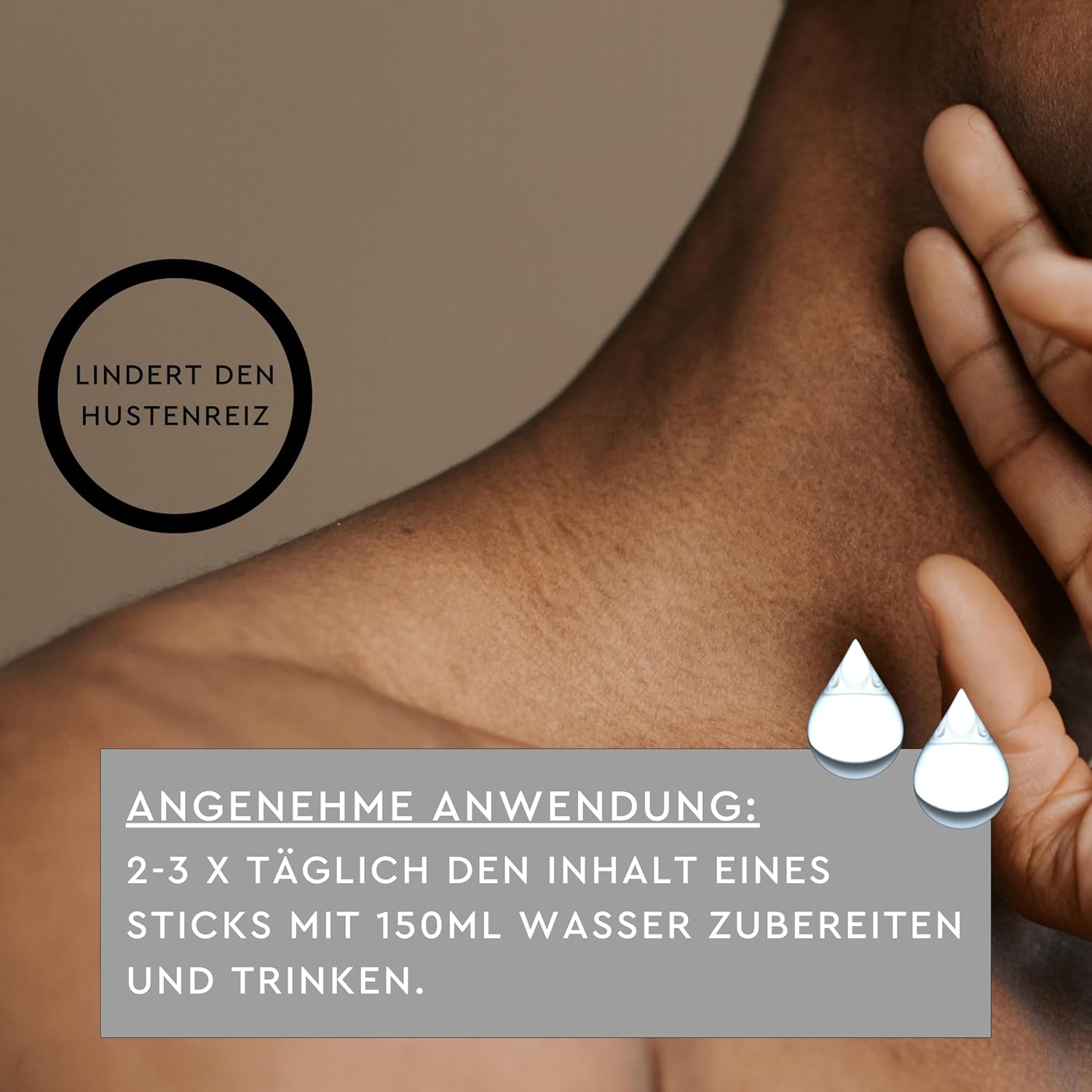 SUNLIFE Cough Stimulator Hot Drink - 1 x 14 Powder Sticks - Cough Remover with Active Ingredient Rubber Arabic - Honey Sage Flavour - Cough and Sore Throat Remedy – Bild 3