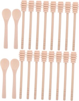 OUNONA Wooden Honey Spoon, Smooth, ...