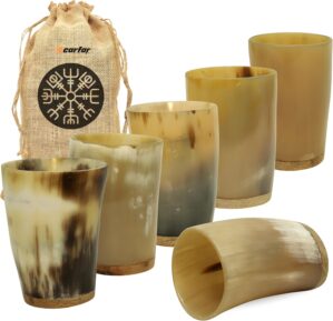 Viking Drinking Horn Mugs, Set of 6...