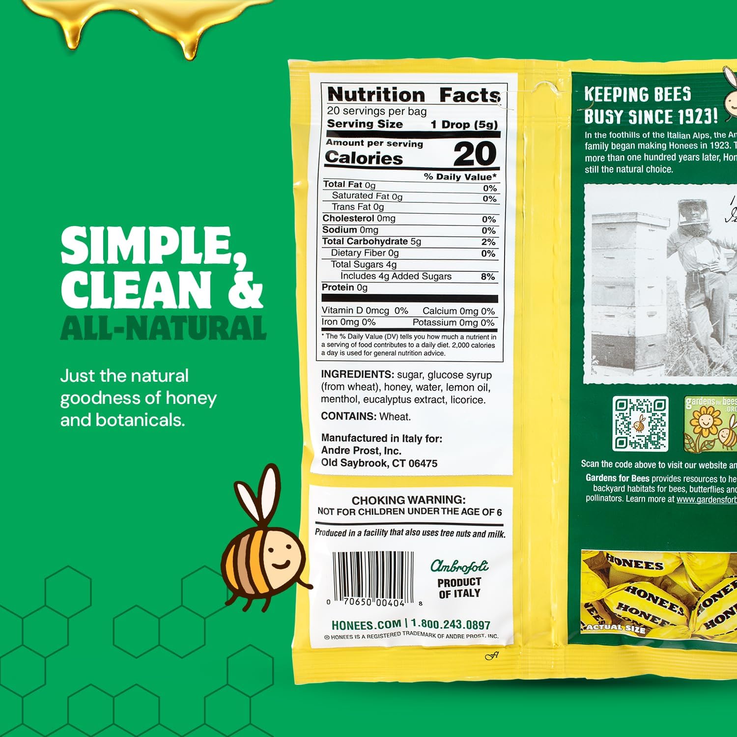 Honees Honey Lemon Cough Drops 20 - 12 Count Per Pack – Bild 4