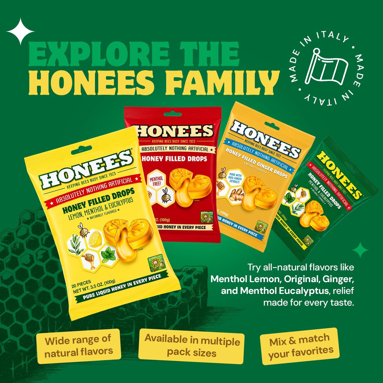 Honees Honey Lemon Cough Drops 20 - 12 Count Per Pack – Bild 7