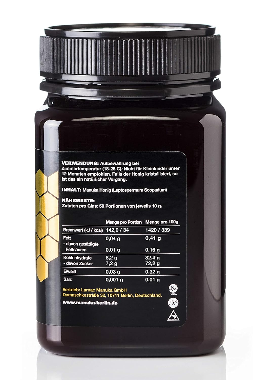 Larnac Manuka Honey MGO 800+ from New Zealand, 500g, Methylglyoxal Certified – Bild 3