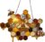 Bee Honeycomb Hanging Honeycomb Wall Hanging Suncatcher Stained Glass Indoor Outdoor Hanging Art Decoration for Garden Decoration Heat Mushroom