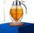 Glass Honey Dispenser with Airtight Lid and Exclusive Silicone Mat, Honey Syrup and Sauce Container, Clean Design, Premium Quality Glass Container, Customisable, 8 Ounce