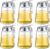 Mimorou Pack of 6 Syrup Dispenser Glass Bottle Honey Maple Syrup Jug with Retractable Spout Plastic Lid Syrup Container for Restaurants Sugar Pancakes Coffee 12 oz
