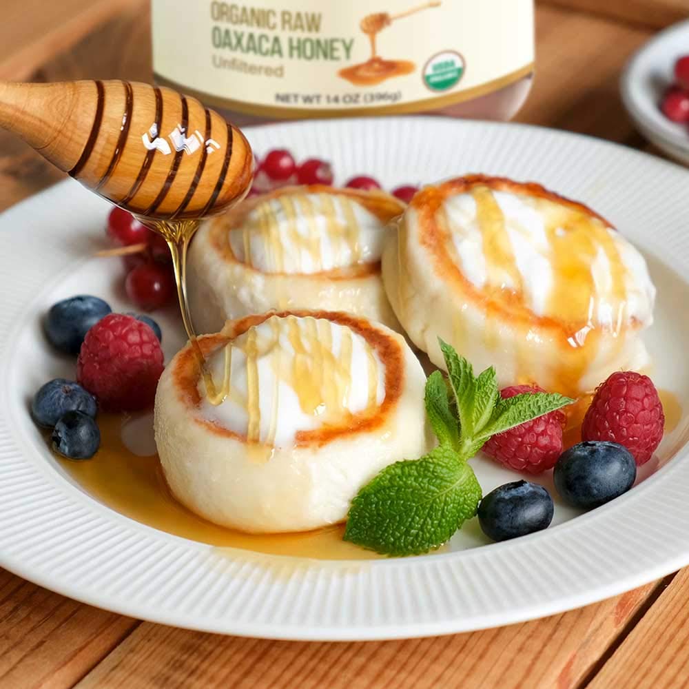 Kevala Organic Raw Unfiltered Honey Bear - Gluten Free Sweetener with No Sugar Added, Deliciously Sweet and Nutritious Addition to Pancakes and Waffles, Squeezable Bottle for Easy Use, 12 oz - Image 5