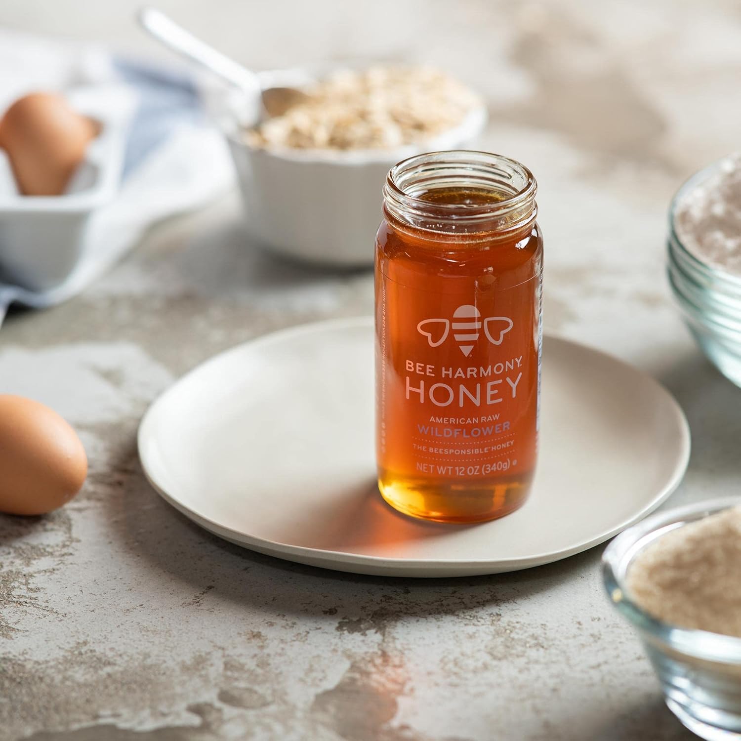 Bee Harmony American Raw Wildflower Honey, 12 OZ - Image 6