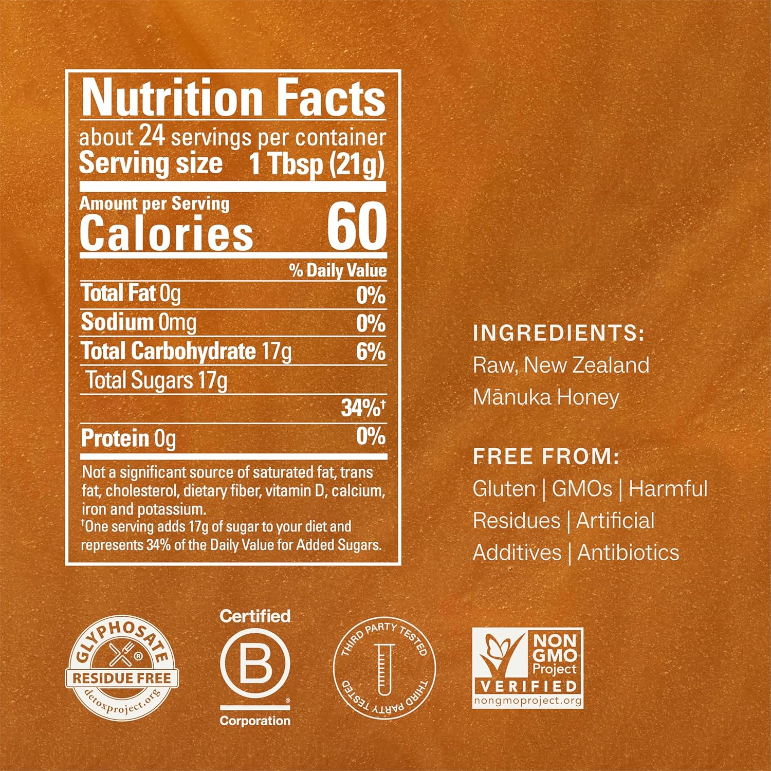 Manukora Raw Manuka New Zealand Honey MGO 850+, Non-GMO, Monofloral, 3rd-Party Tested, Glyphosate Residue Free Certified, 2000+ Natural Compounds, Traceable Hive-to-Hand, Digestive & Immune Support – 500g - Image 2