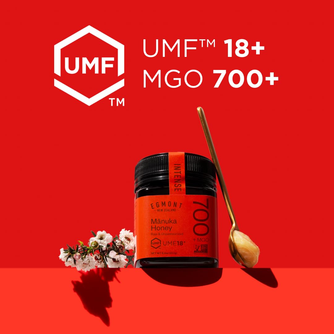 Egmont Honey Raw Manuka Honey MGO 700+ UMF 18+ 8.8oz(250g) NON-GMO, Kosher, Recycled plastic jar, Traceable 100% Pure Authentic New Zealand Honey, UMF & MGO Certified - Image 3