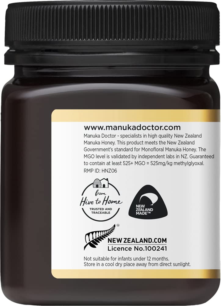 Manuka Doctor - MGO 525+ Manuka Honey Monofloral, 100% Pure New Zealand Honey. Certified. Guaranteed. Raw. Non-GMO (8.75 oz) - Image 9