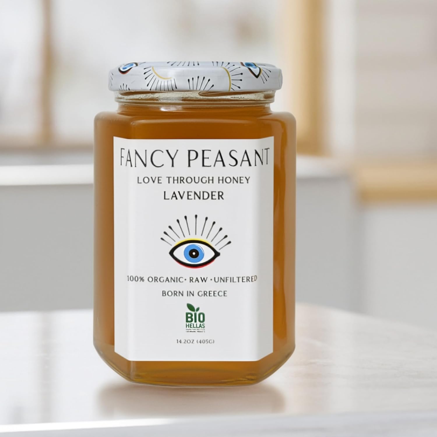 Fancy Peasant Greek Lavender Honey, Organic Raw Honey Jar, Unfiltered, Pure & Natural, 14.2oz - Image 5