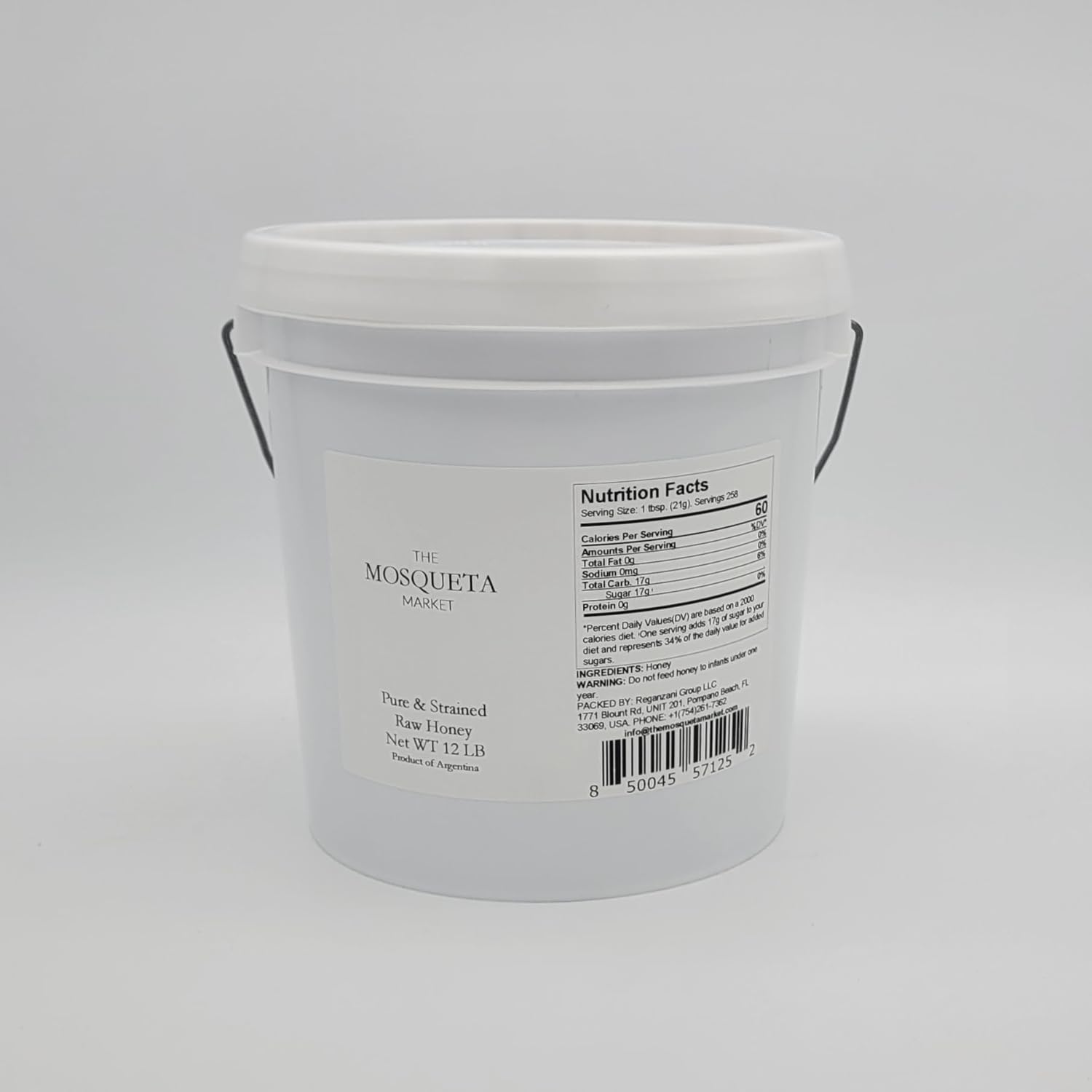 12lb Raw Honey - Pure and strained - 12 lb Honey Pail - 1 gallon bucket - Wholesale Bulk. Baker's. Industry. Light Amber 12 pound Multifloral - Image 6