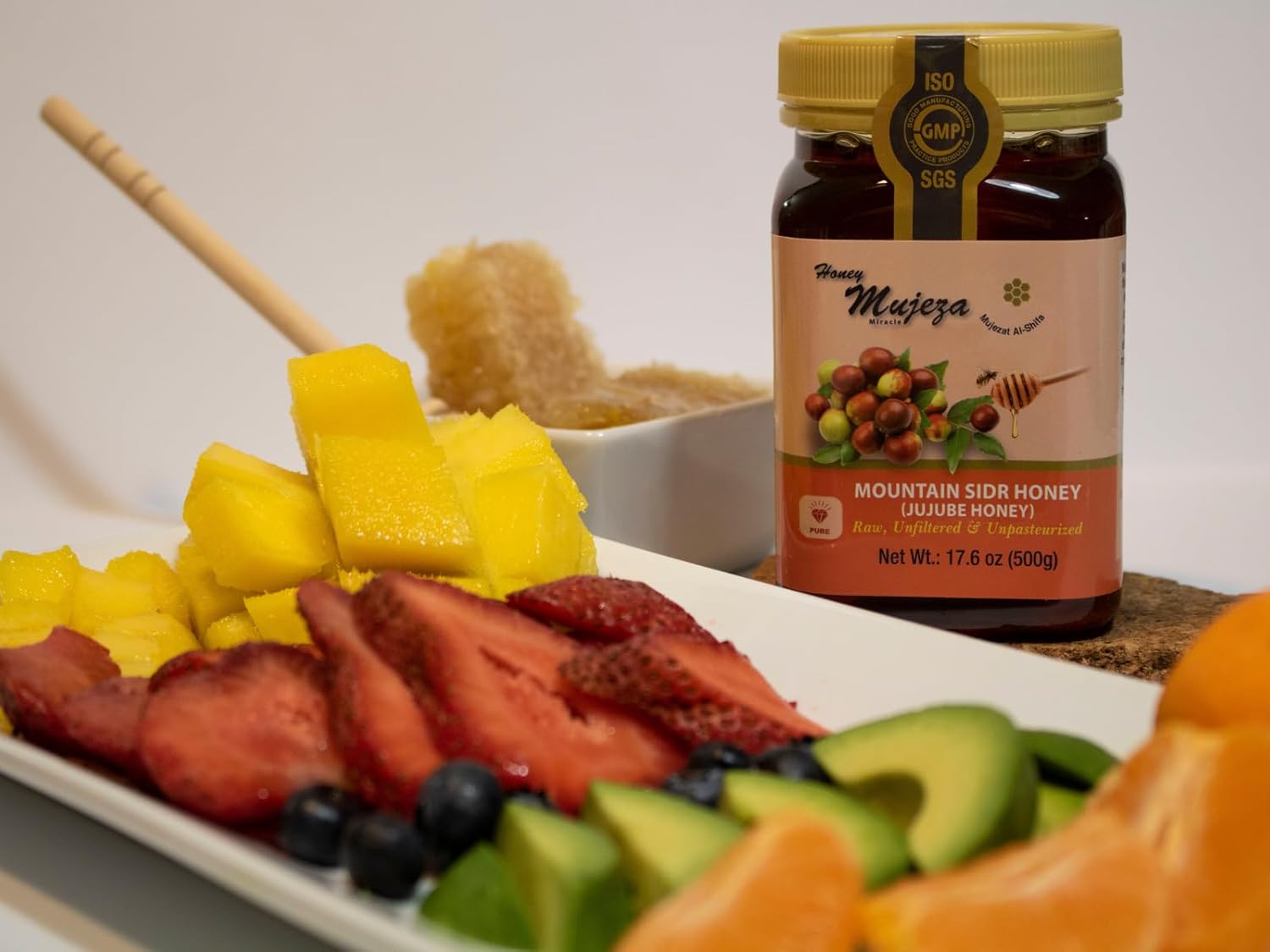 Authentic Mountain Sidr Honey – Jujube Honey, Supports Mental Health, Memory and Cognition, 100% Natural, Raw Liquid Honey, Gluten Free (500g / 17.6oz) - Image 5