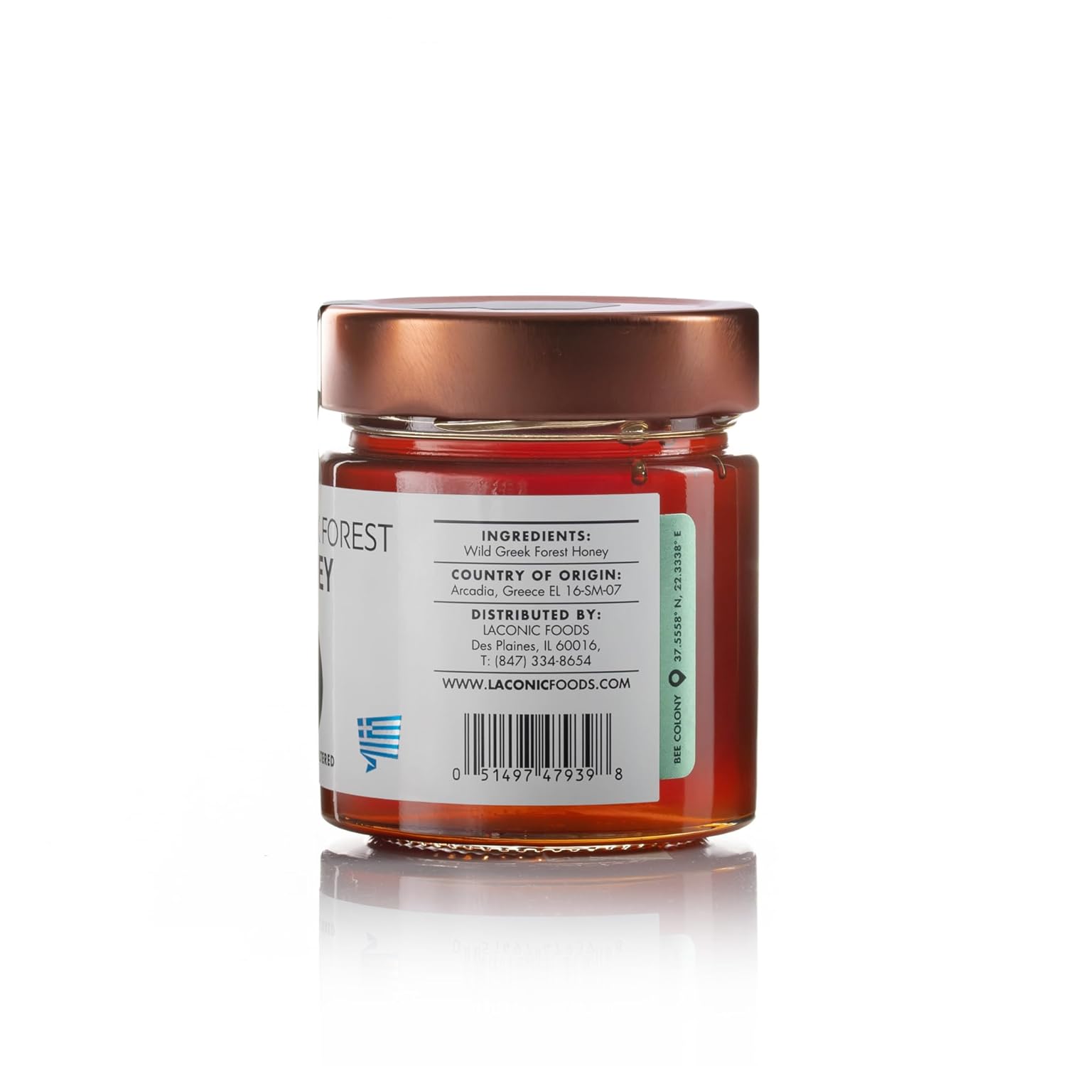 Laconic Foods | Wild Forest Honey | Raw Greek Honeydew Honey from Pine, Oak, Chestnut Trees & Wild Flowers | 315g - Image 2