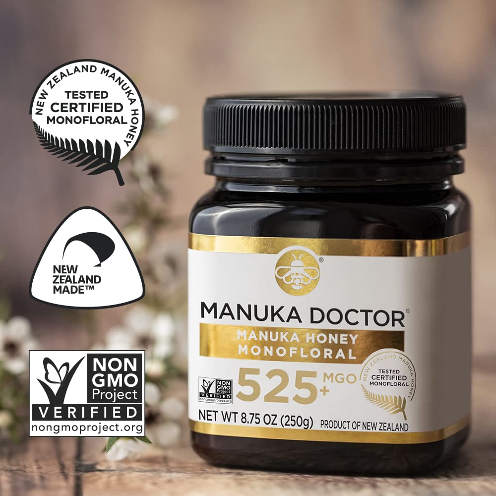 Manuka Doctor - MGO 525+ Manuka Honey Monofloral, 100% Pure New Zealand Honey. Certified. Guaranteed. Raw. Non-GMO (8.75 oz) - Image 7
