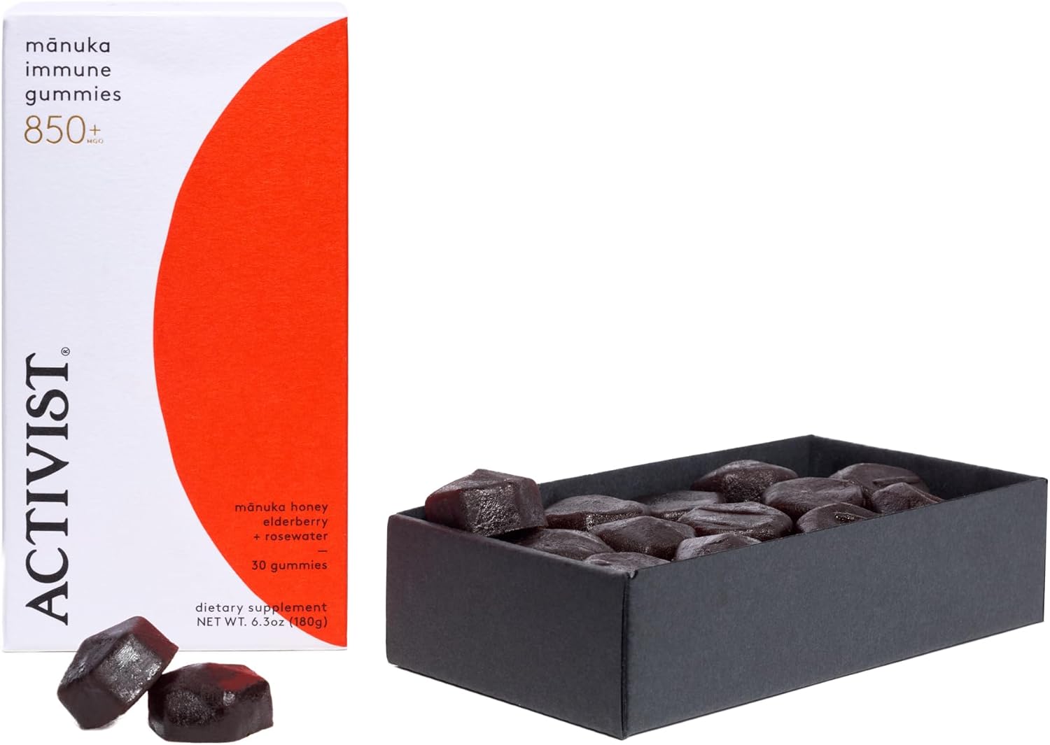 ACTIVIST Manuka Immune Gummies | Raw Mānuka Honey 850+MGO, Elderberry, Rosewater | Dietary Supplement | Gluten-Free | 30 Gummies (180 g | 6.3 oz) - Image 2