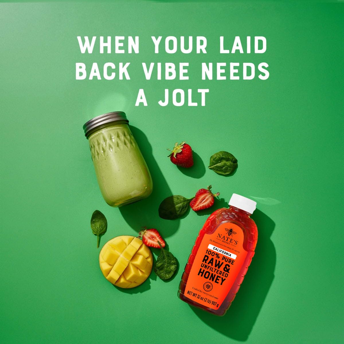 Nate's California 100% Pure, Raw & Unfiltered Honey - 32 oz. Squeeze Bottle - All-natural Sweetener - Image 4