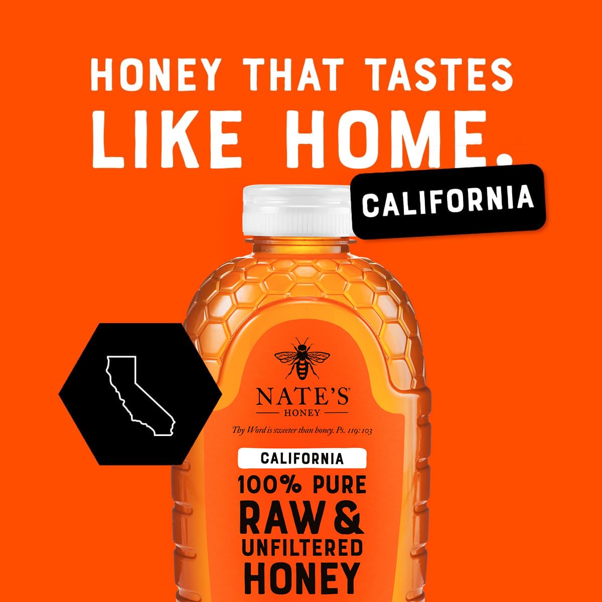Nate's California 100% Pure, Raw & Unfiltered Honey - 32 oz. Squeeze Bottle - All-natural Sweetener - Image 3