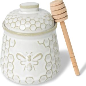 Honey Jar with Dipper and Lid, 10 O...