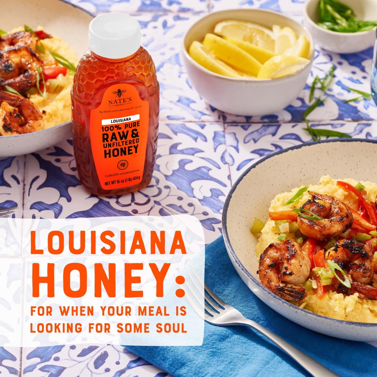 Nate's Louisiana 100% Pure, Raw & Unfiltered Honey - 12 oz. Honey Bear Bottle - All-natural Sweetener - Image 4