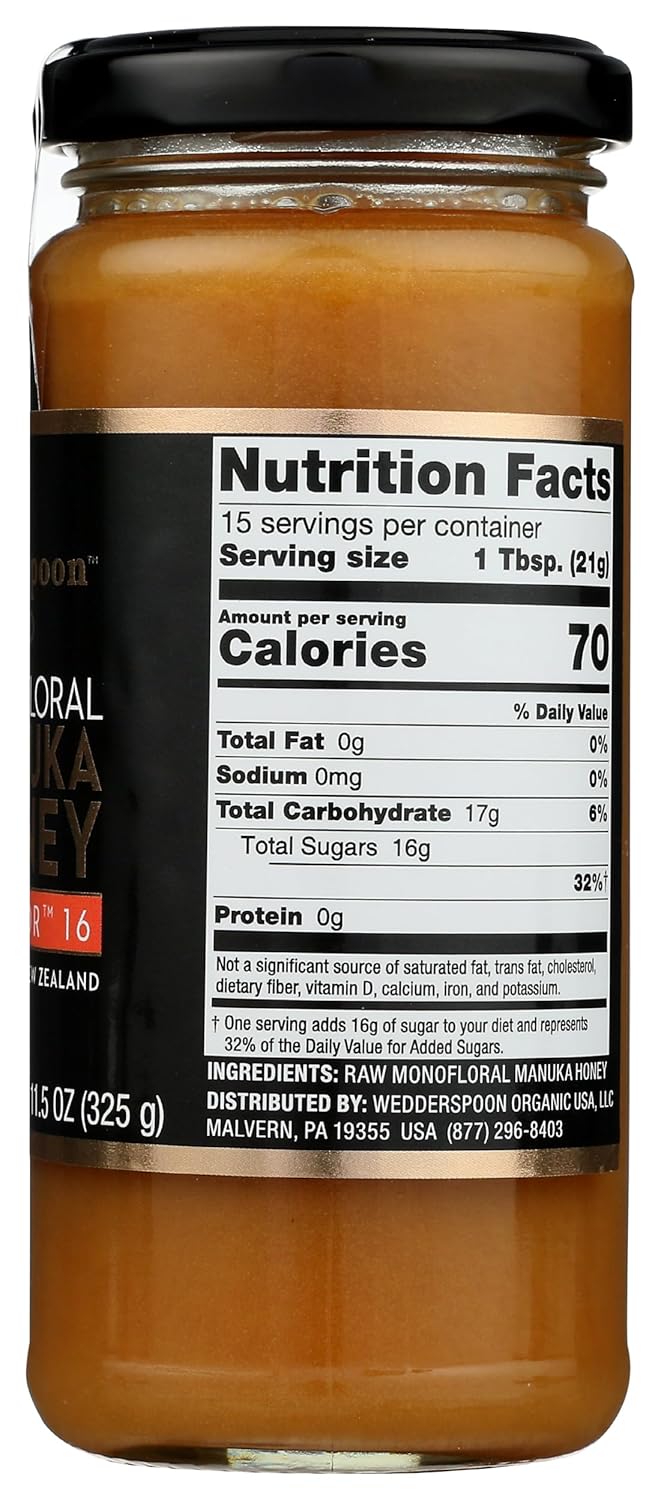 Wedderspoon 100% Raw Manuka Honey - KFactor 16 - 11.5 Ounces - Image 7