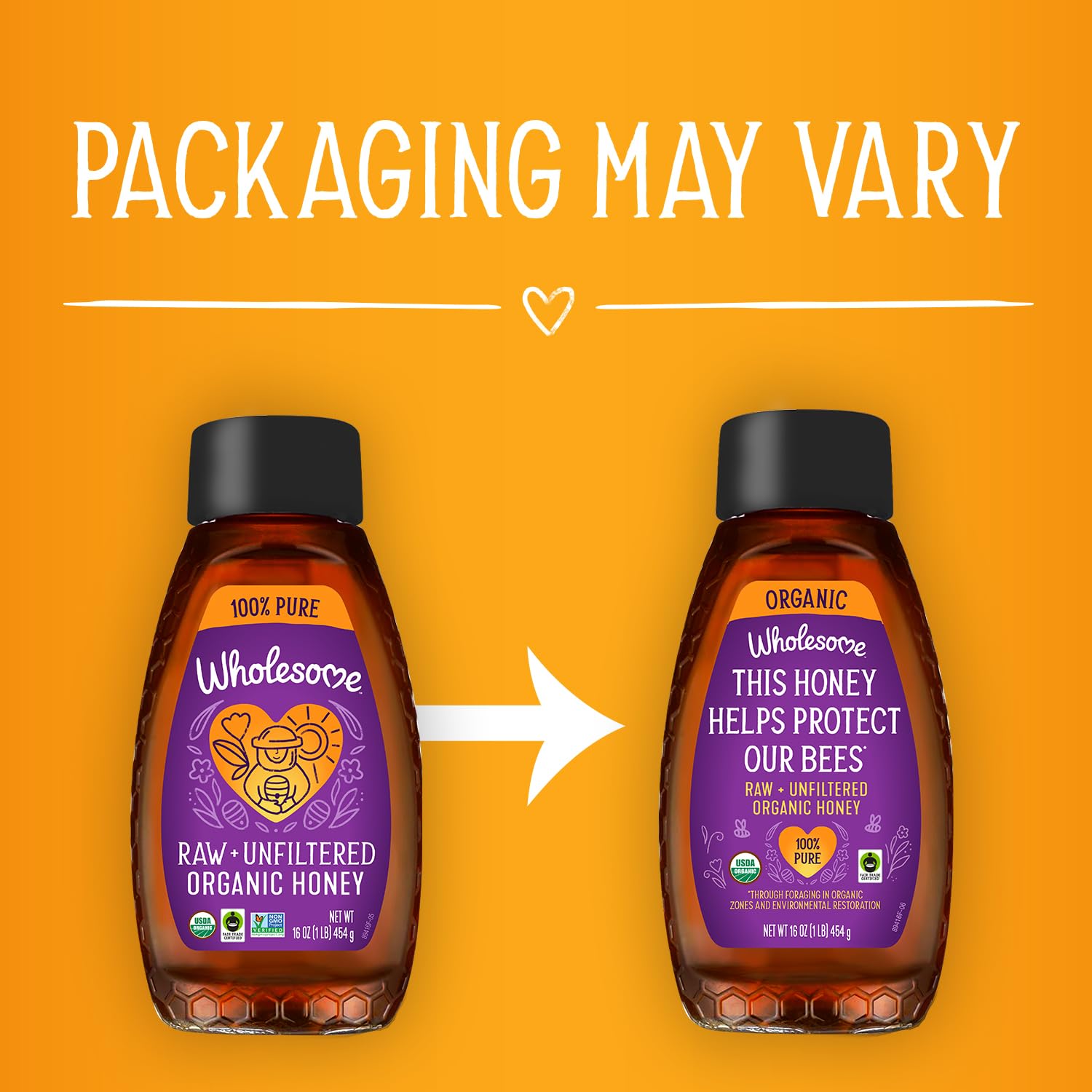 Wholesome Sweeteners 16-Ounce Organic Raw Unfiltered Honey Bottle, 100% Pure, Fair Trade Certified, Non GMO Project Verified, & Gluten Free, 1 Pack - Image 3