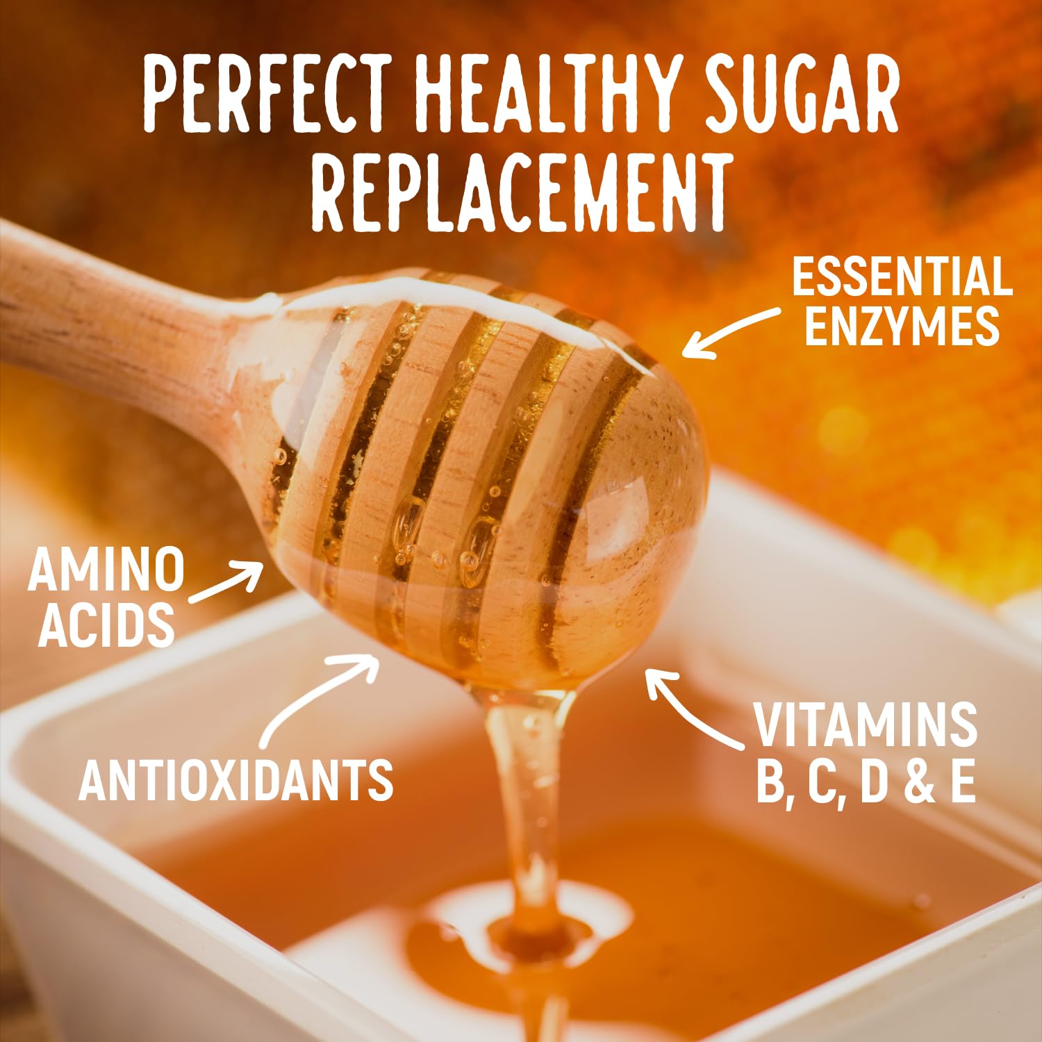 Kelley's Local Texas Honey – Wildflower, 40 oz – 100% Pure, Raw & Unfiltered – All-Natural American Honey for Tea, Baking, Yogurt, Toast & BBQ - Image 4