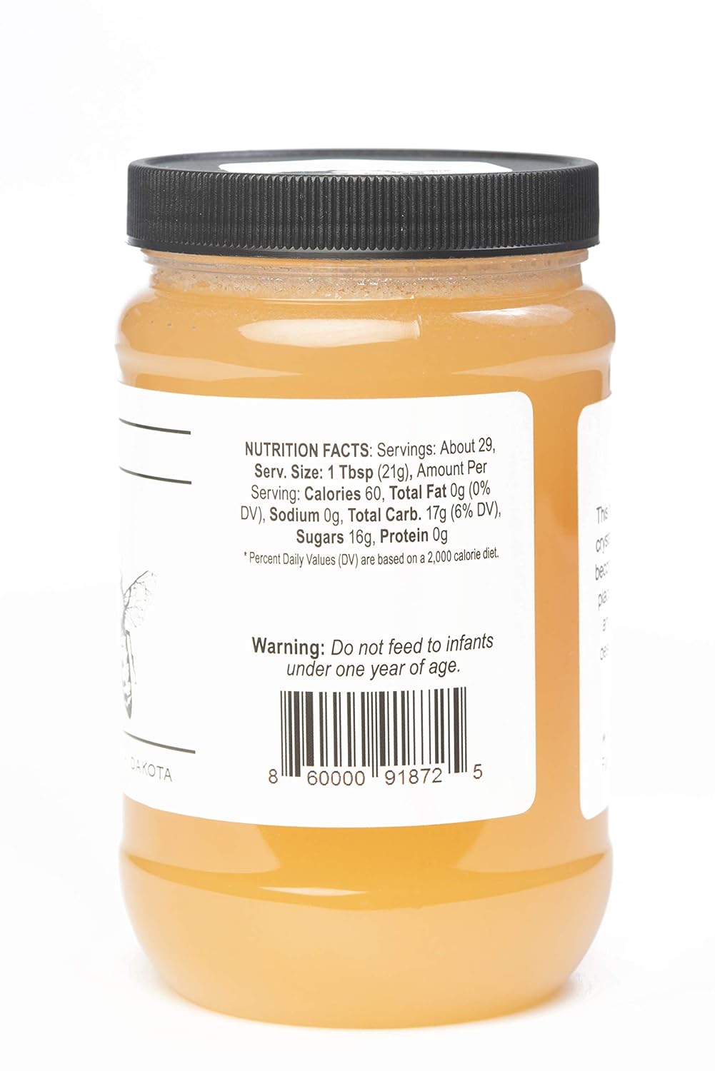 TJO Bees Raw and Unfiltered Honey (22 OZ Jar) - Image 2