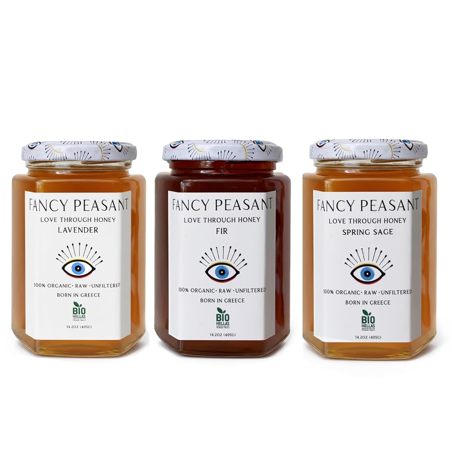 Fancy Peasant Greek Fir Honey, Organic Raw Honey Jar, Unfiltered, Pure & Natural, 14.2oz - Image 6