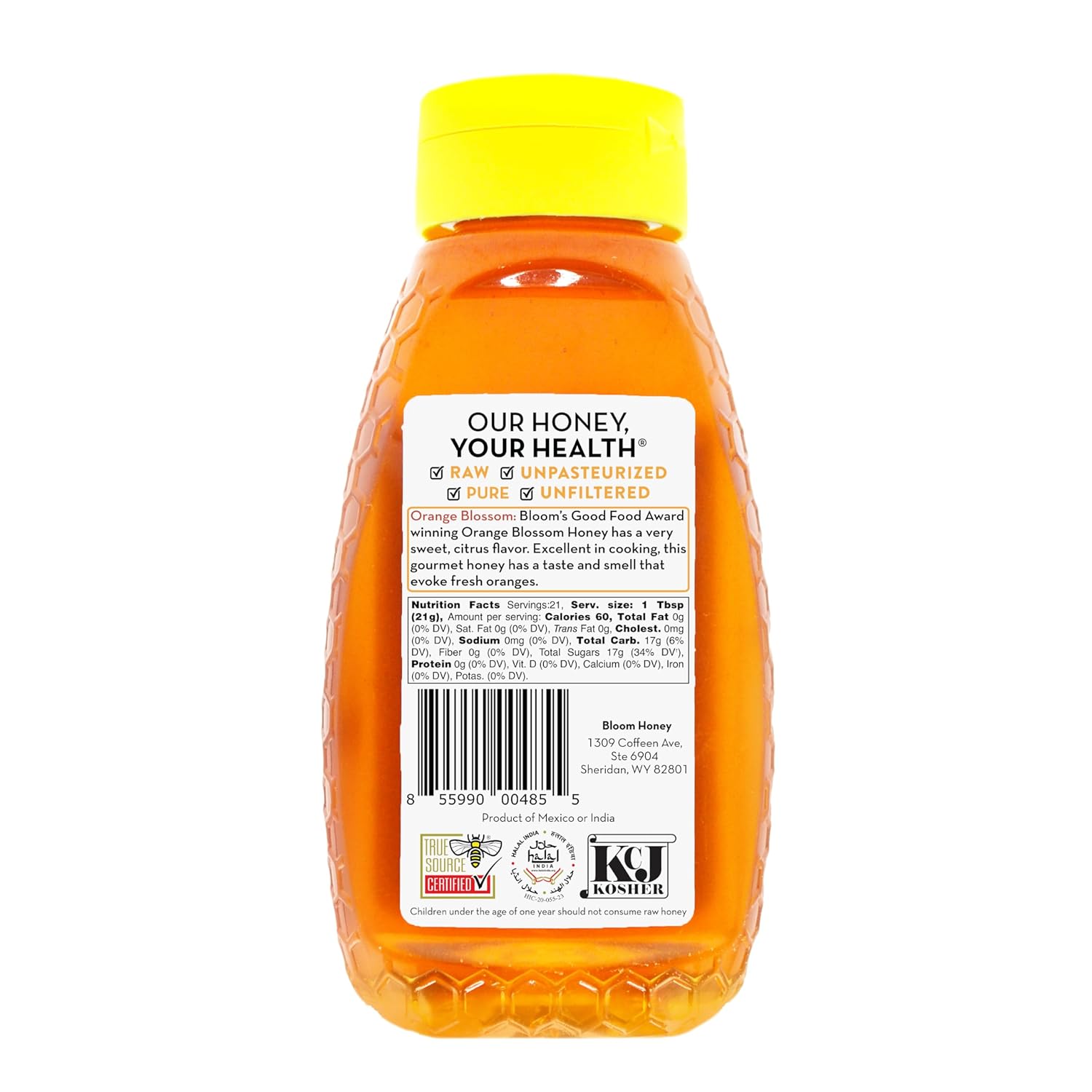 Bloom Honey 100% Pure Honey Raw Unfiltered and Unpasteurized Raw Honey - 16oz Orange Blossom - Image 6