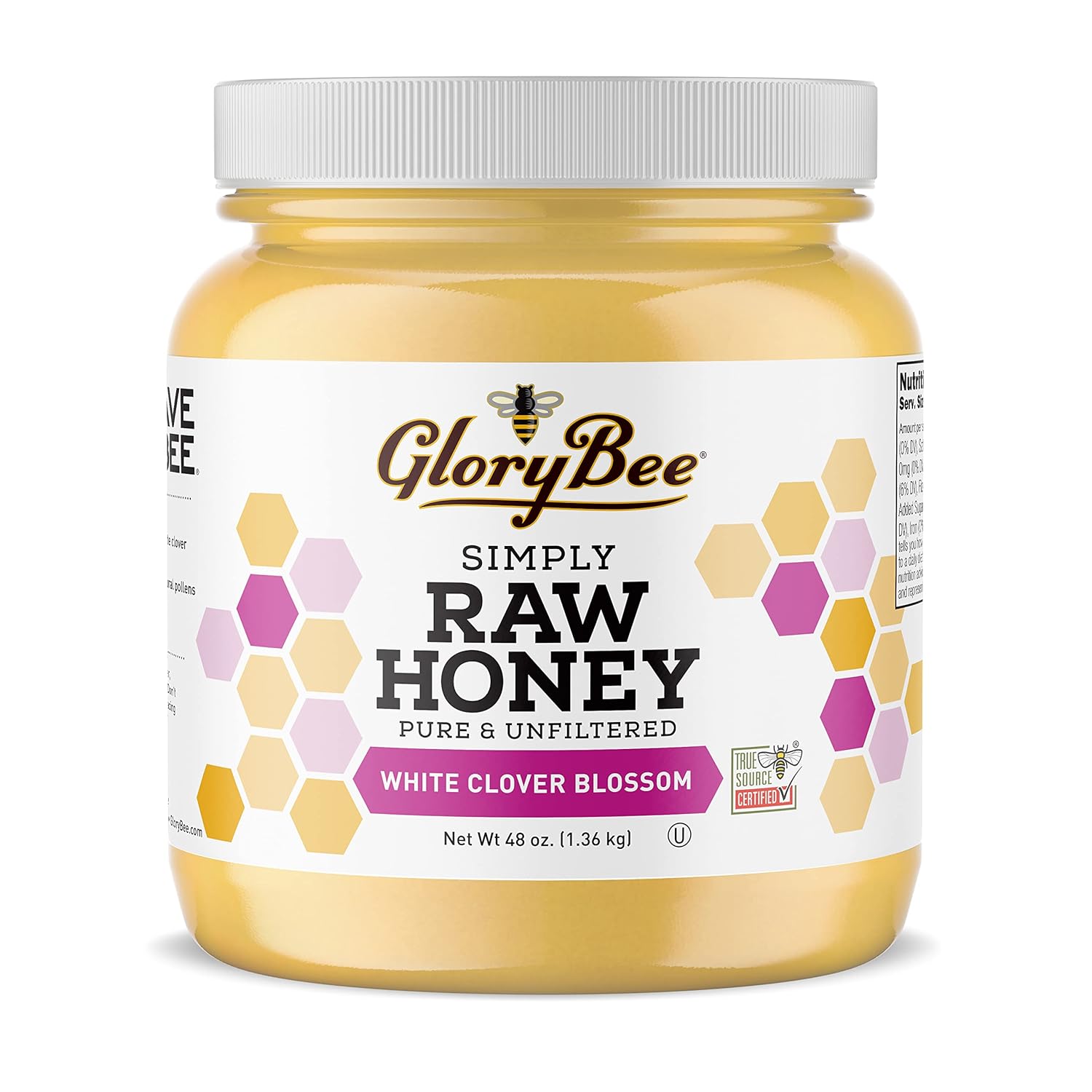 Glorybee, White Clover Honey, US Grade A Honey, 48 oz