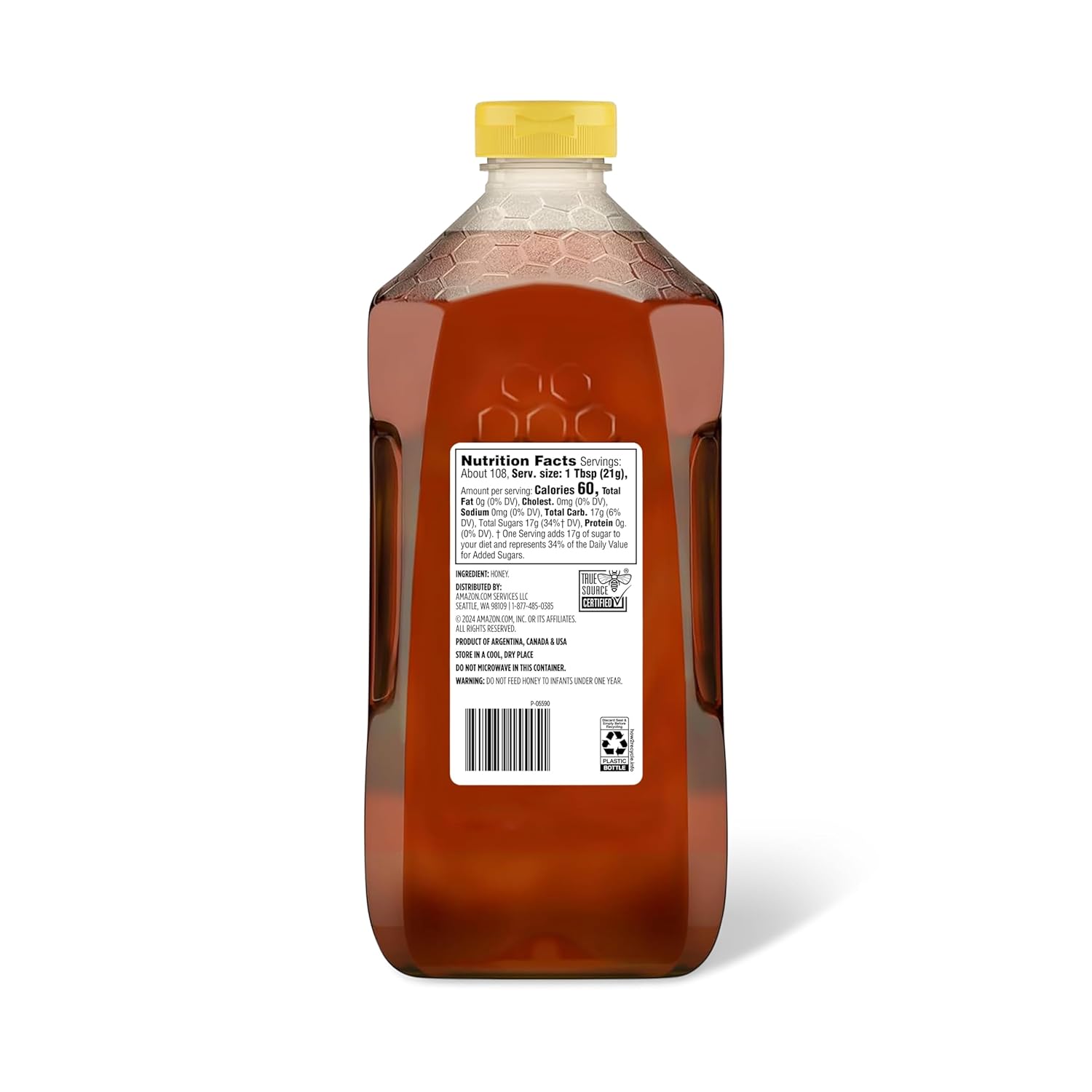 Amazon Grocery, Wildflower Pure Honey, 80 oz (Previously Amazon Fresh, Packaging May Vary) - Image 2