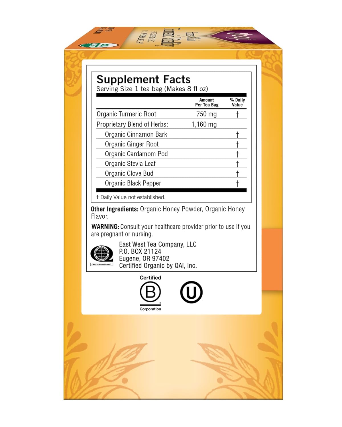 Yogi Tea, Honey Chai Turmeric Vitality, 16 ct - Image 2