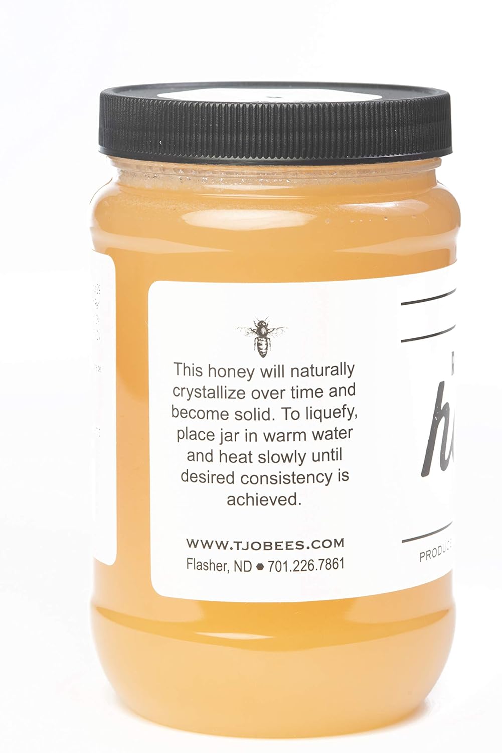 TJO Bees Raw and Unfiltered Honey (22 OZ Jar) - Image 3