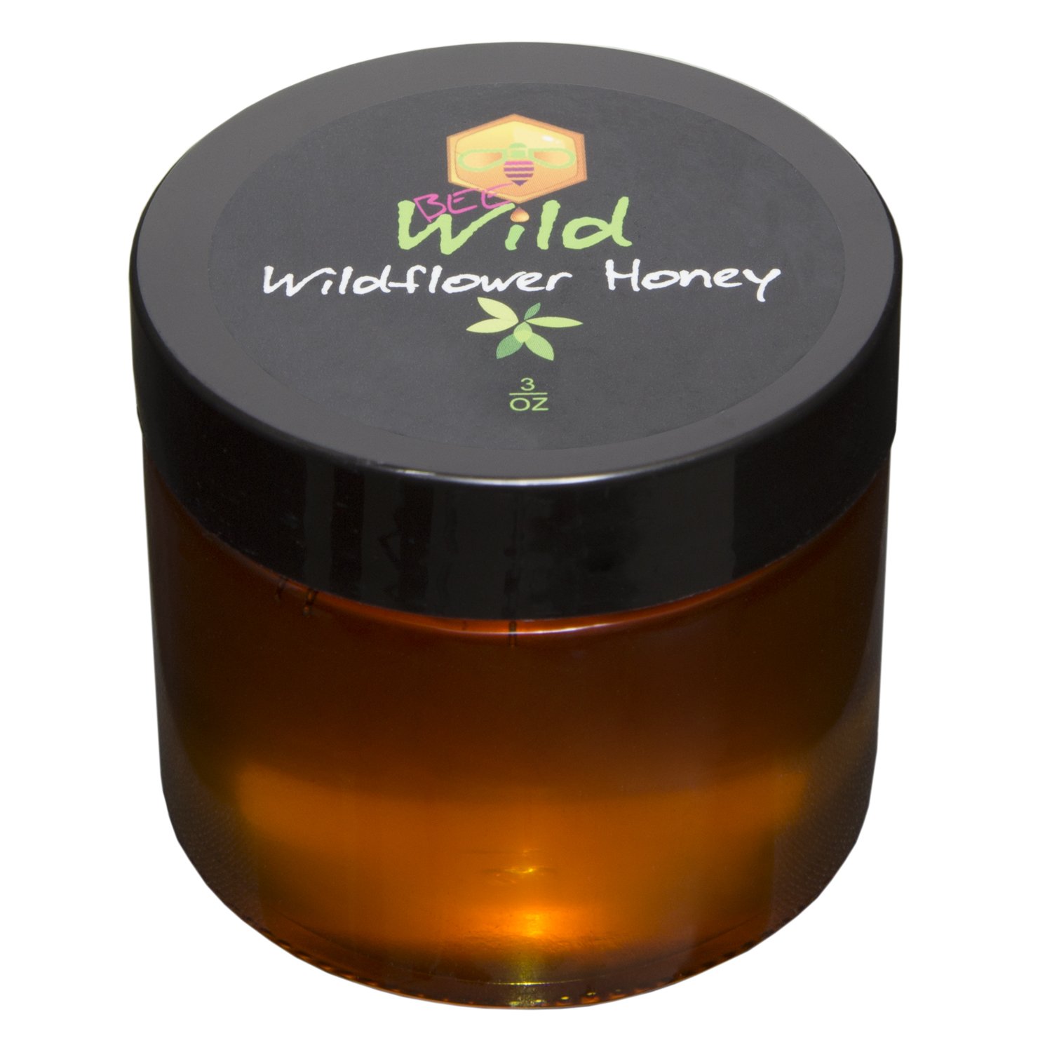 Bee Wild 100% Pure Raw Organic Unfiltered Honey - Wildflower, 3 ounce